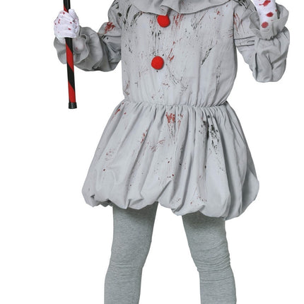 Costume da clown assassino Halloween Uomo Grigio