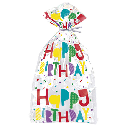 Sacchetti in cellophane Buon Compleanno 28cm 20pz