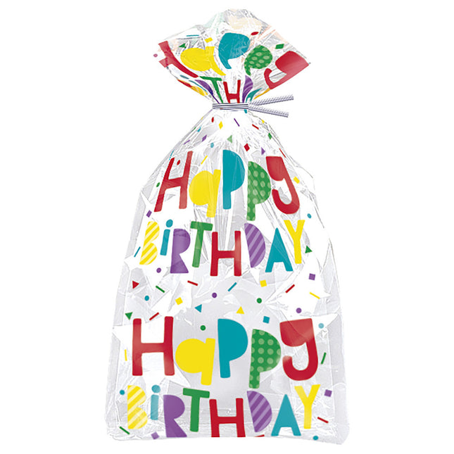 Sacchetti in cellophane Buon Compleanno 28cm 20pz