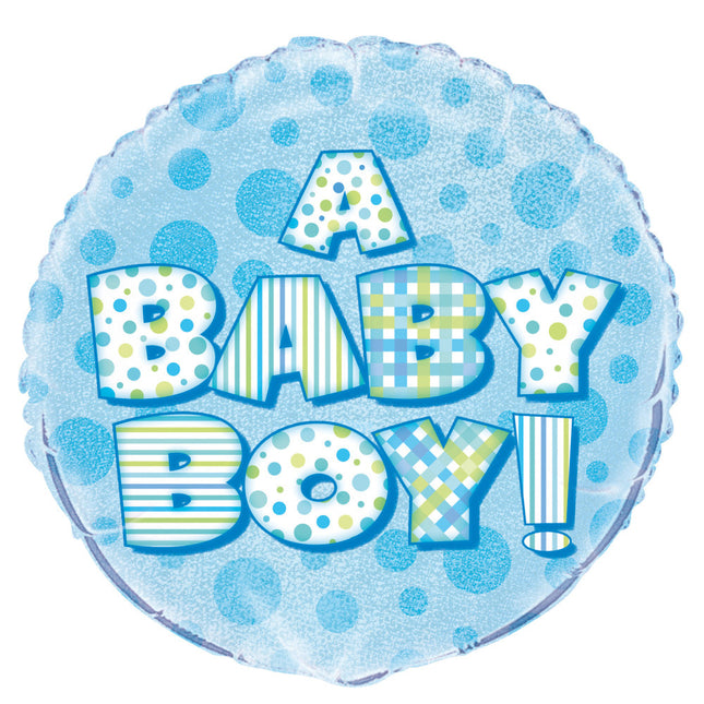 Palloncino a elio Baby Boy Blu 45cm vuoto