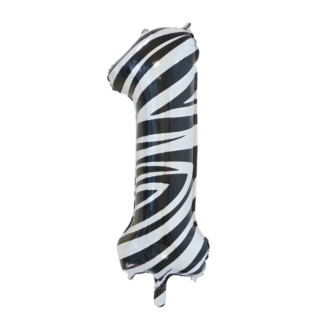 Palloncino in foil Figura 1 Zebra XL 86cm vuoto