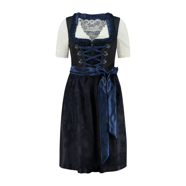 Abito Dirndl blu scuro Donna 2 pezzi