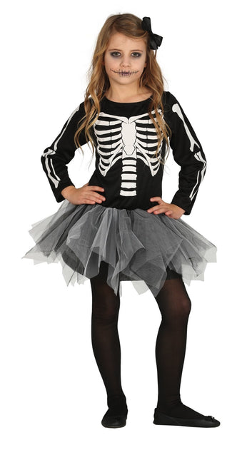 Costume di Halloween da scheletro per bambina