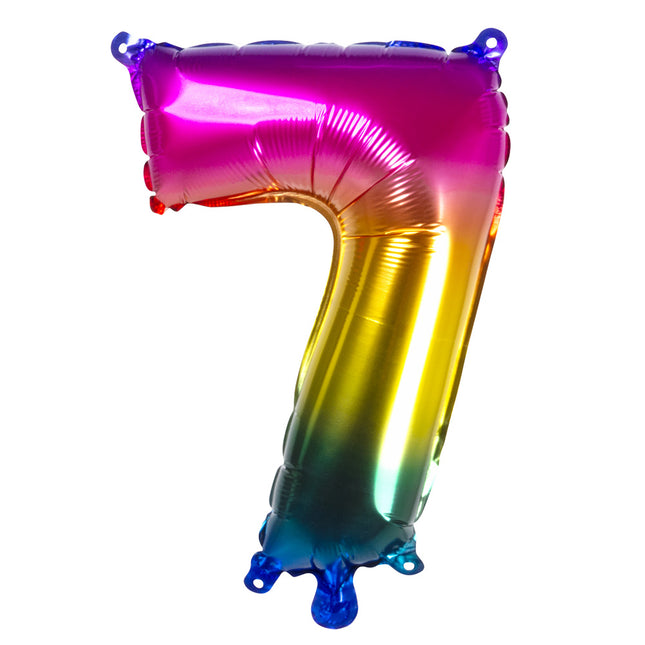 Palloncino con figura arcobaleno 7 anni 36 cm