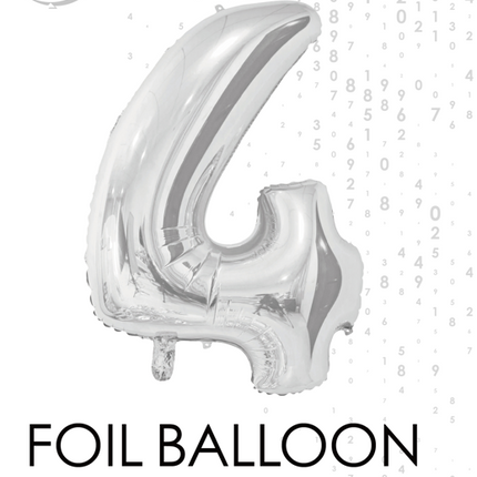 Pallone in foil Figura 4 Argento 66cm