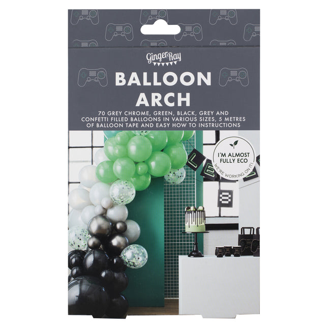 Arco di palloncini nero/verde