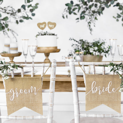 Decorazione per sedia Sposa 2 pezzi