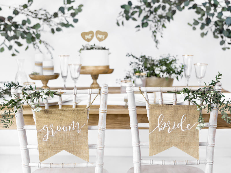 Decorazione per sedia Sposa 2 pezzi