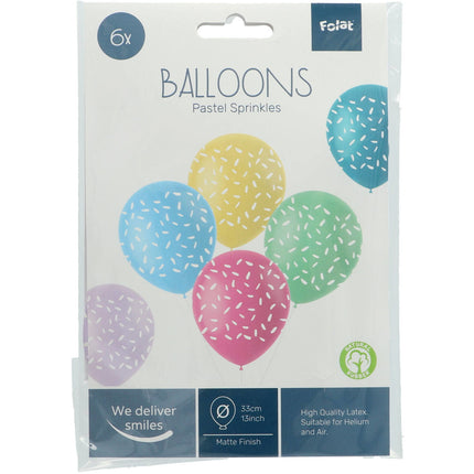 Palloncini Coriandoli Colorati 33cm 6pz