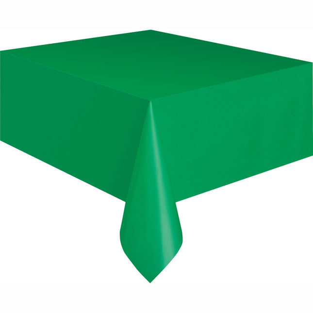 Tovaglia verde in plastica 2,74 m
