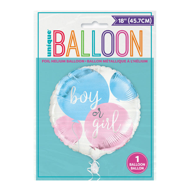 Palloncino ad elio Ragazzo o Ragazza 45cm vuoto