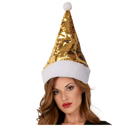 Cappello da Babbo Natale Oro