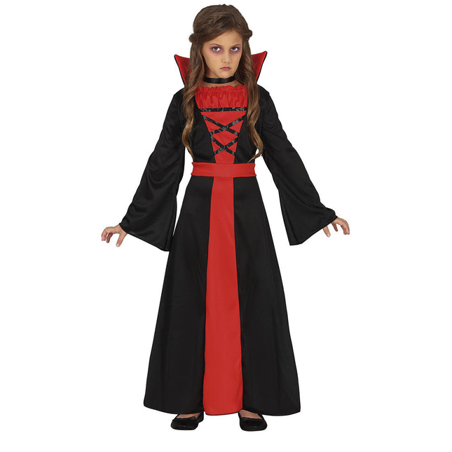 Costume da vampiro di Halloween da ragazza nero