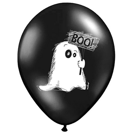 Palloncini di Halloween Boo! 30 cm 6 pezzi