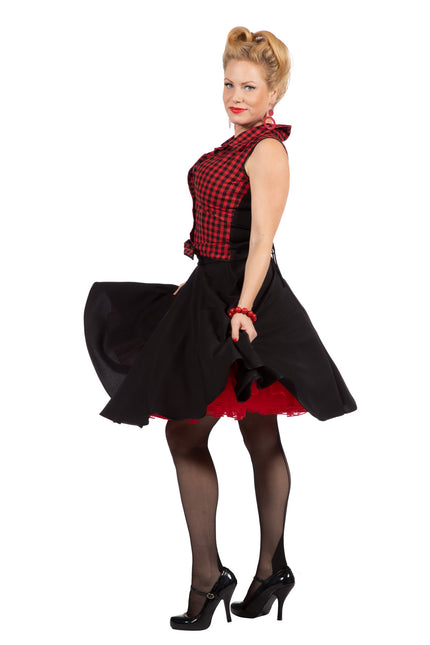 Abito Rock N Roll 50S Nero Rosso Donna