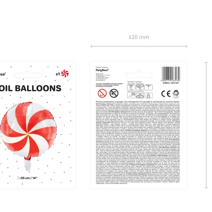 Palloncino ad elio Candy Red Vuoto 35cm