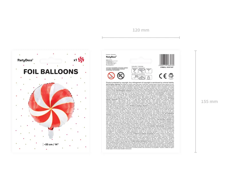 Palloncino ad elio Candy Red Vuoto 35cm