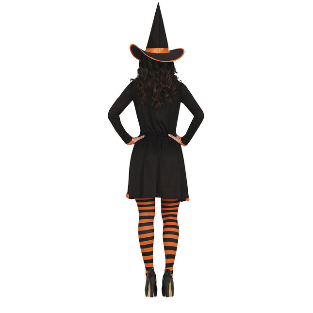 Costume da strega di Halloween da donna arancione