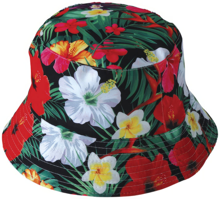 Cappello a secchiello Hawaii Fiori