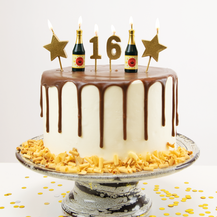 Candele 16 anni Champagne 17,5 cm