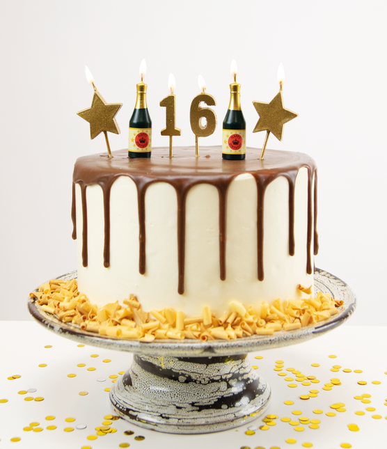 Candele 16 anni Champagne 17,5 cm