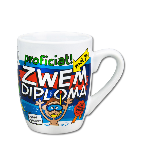 Tazza Diploma di nuoto 12 cm