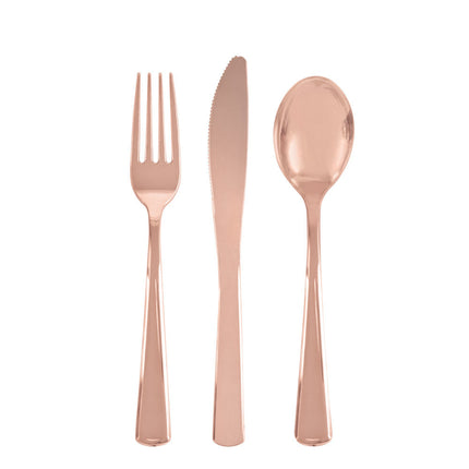 Posate oro rosa 19,7 cm 18 pezzi