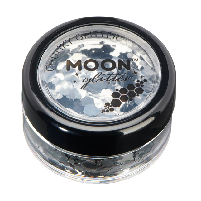 Moon Glitter Classic Chunky Glitter Argento 3g