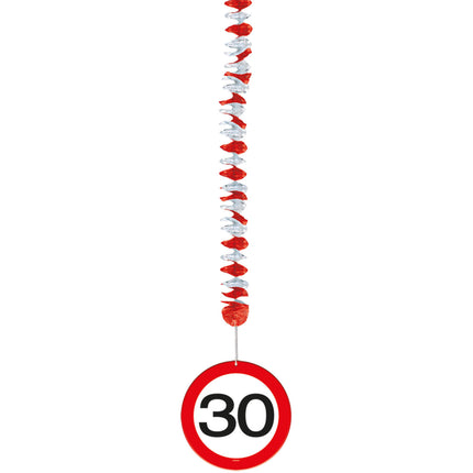 Decorazione da appendere 30 Years Traffic Sign 75cm 3pcs