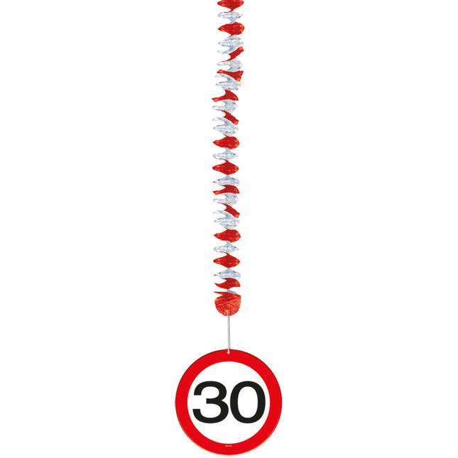 Decorazione da appendere 30 Years Traffic Sign 75cm 3pcs