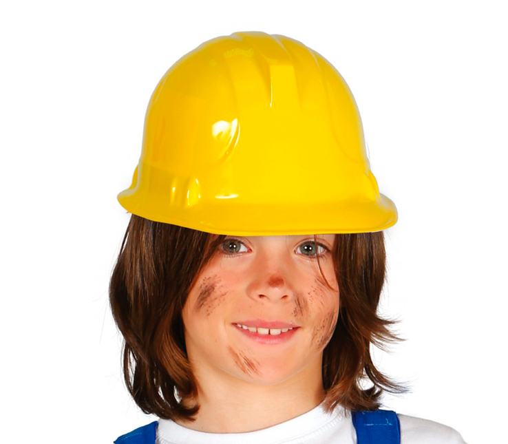 Casco da costruzione giallo bambino