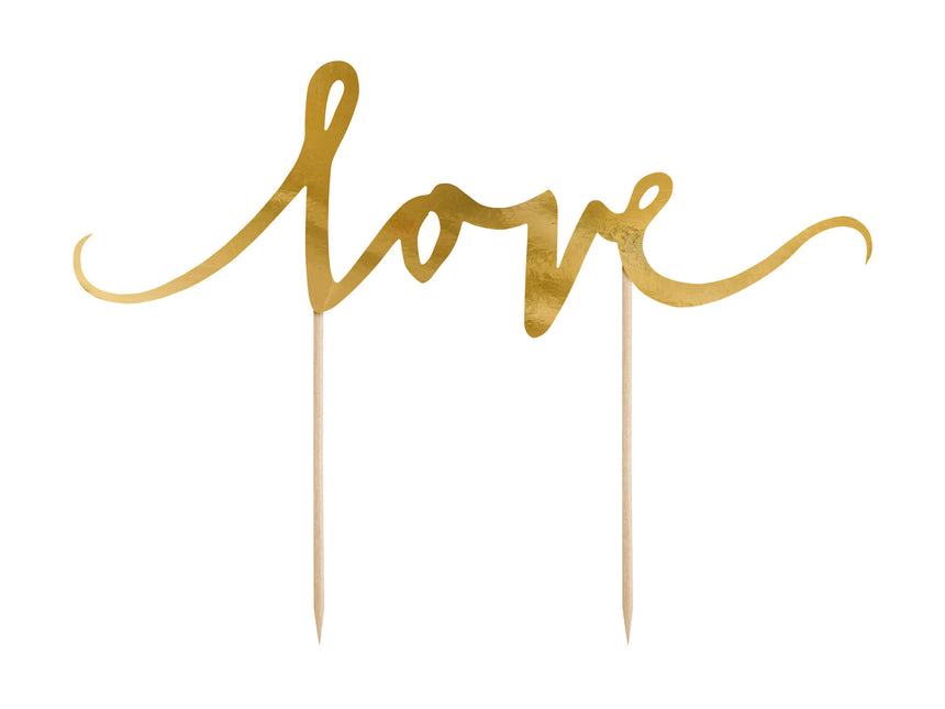 Cake topper Love Gold 17cm