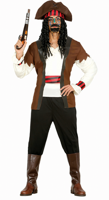 Costume da pirata uomo marrone