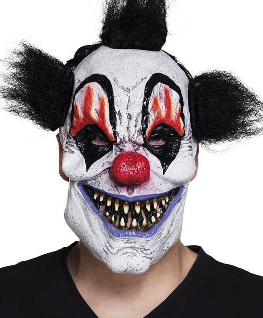 Maschera Halloween Clown con capelli Deluxe