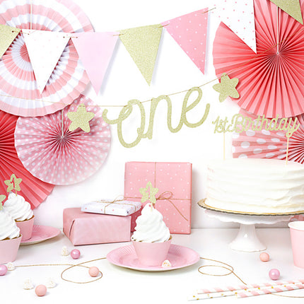 Cake Toppers 1 Anno Oro 6 pezzi