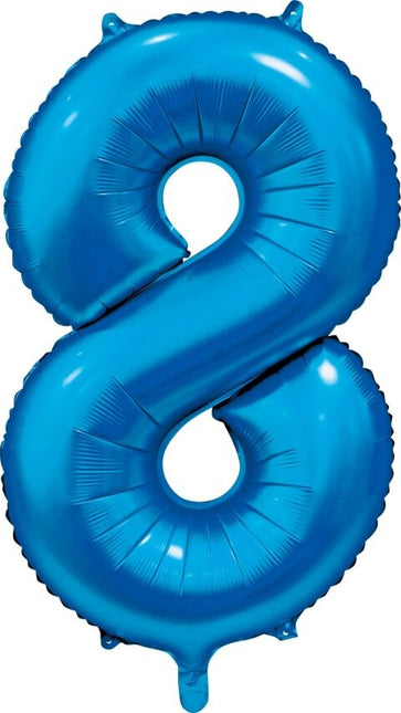 Palloncino figura blu 8 anni lucido 86 cm