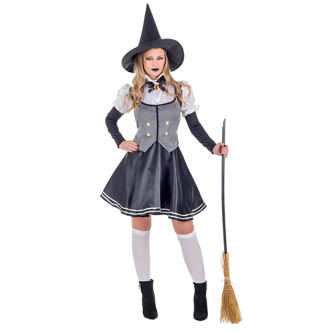 Costume di Halloween da donna da strega 5 pezzi