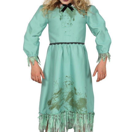 Costume da fantasma per Halloween da ragazza verde