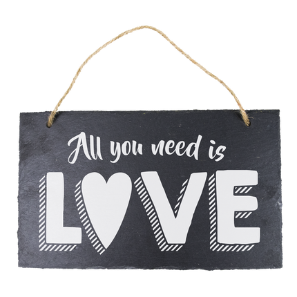 Piatto in ardesia All You Need Is Love 25 cm