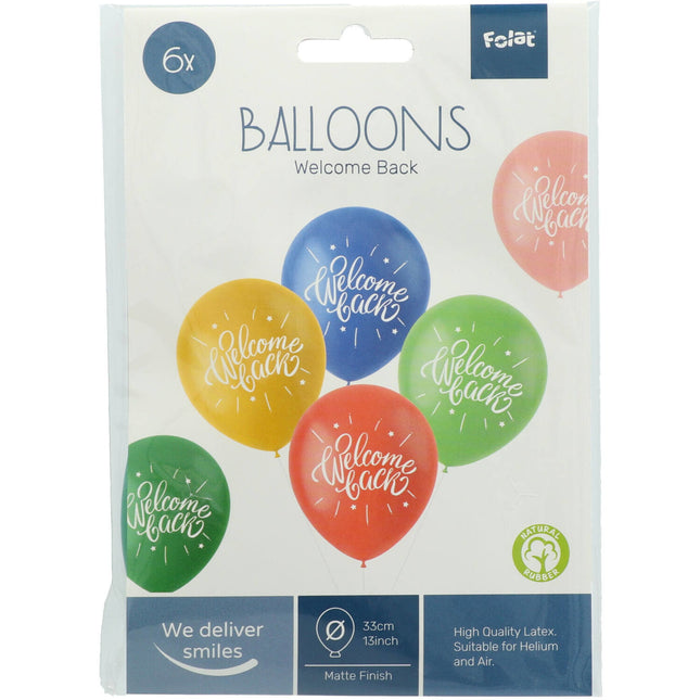 Palloncini Welcome Back Colorati 33cm 6pz