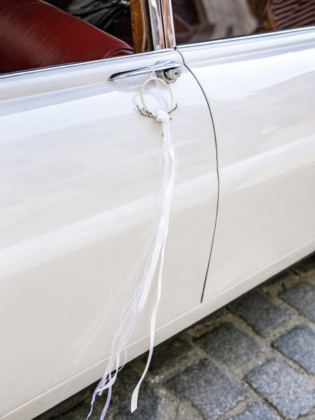 Decorazione auto Matrimonio Bianco