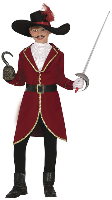 Costume da pirata rosso per bambina