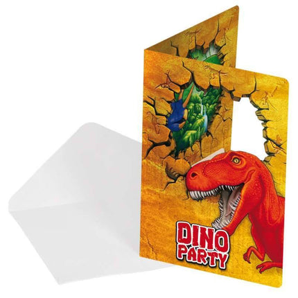 Inviti per dinosauri 6 pezzi