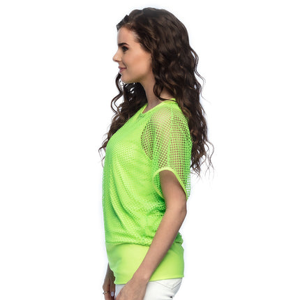 Camicia a rete Verde Donna M/L