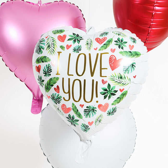 Palloncino ad elio Cuore I Love You vuoto 45 cm