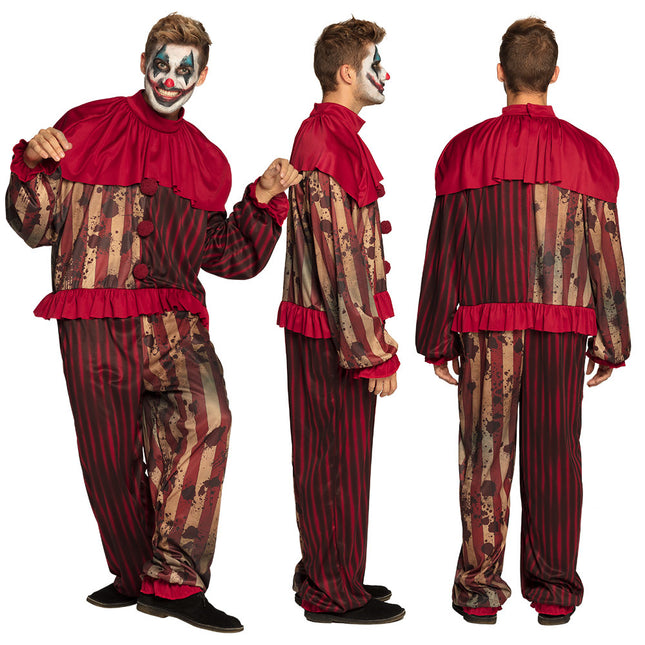 Costume da clown di Halloween rosso