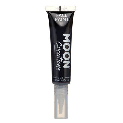 Moon Creations Vernice per il viso con pennello applicatore nero 15ml