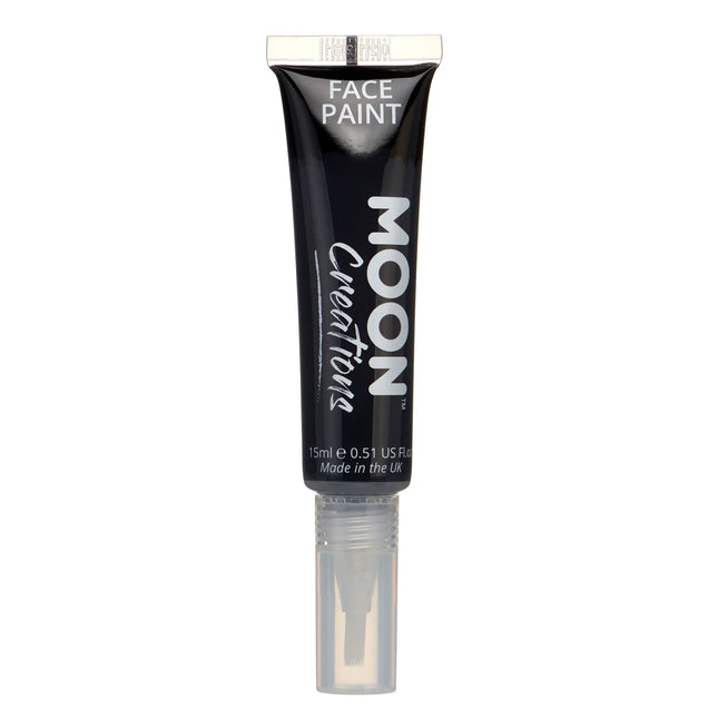 Moon Creations Vernice per il viso con pennello applicatore nero 15ml