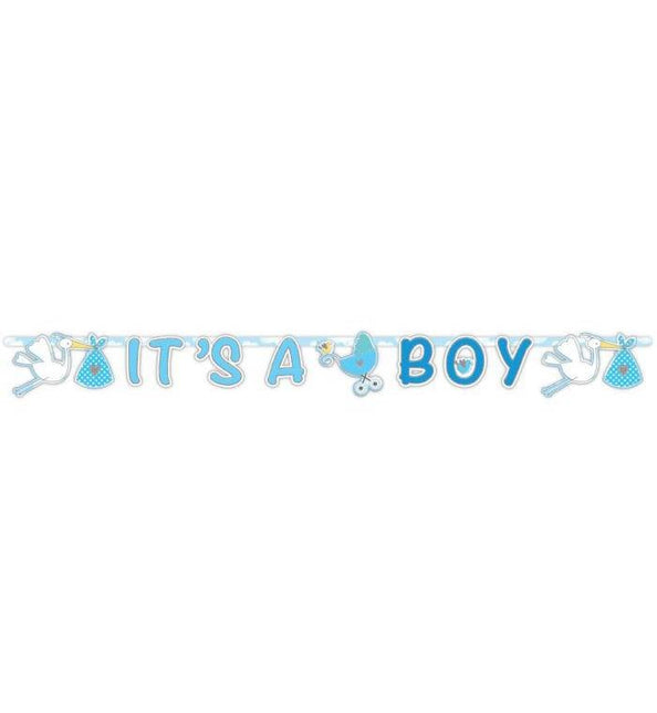 Lettera di nascita Ghirlanda Ragazzo It's A Boy 170cm