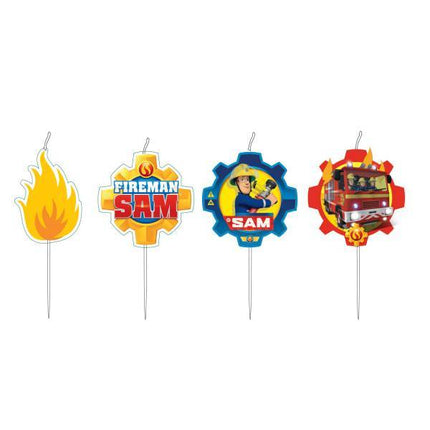 Candele Fireman Sam Decorazione 4 pezzi